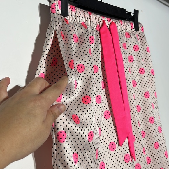 Victoria’s Secret Pink White Black Polka Dot Silky Lightweight Pajama Pants XS - Picture 5 of 8